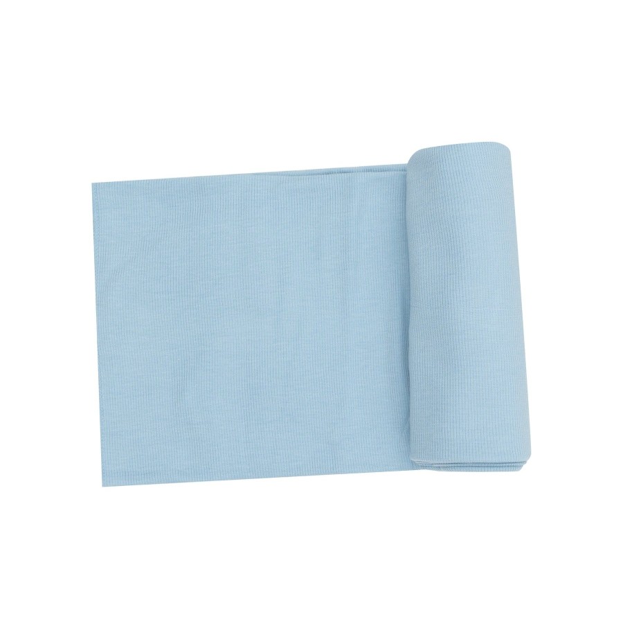 Accessories Angel Dear | Rib Swaddle Blanket-Dream Blue Rib