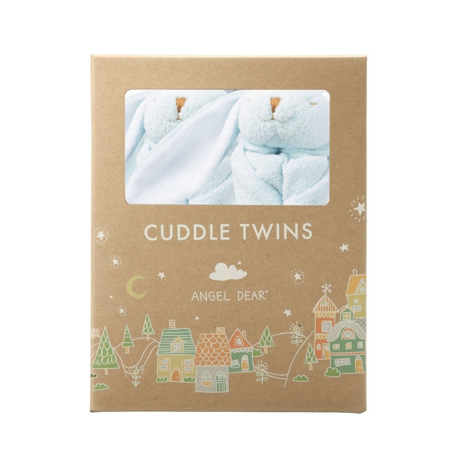 Blankies & Lovies Angel Dear | Cuddle Twins-Bunny Blue