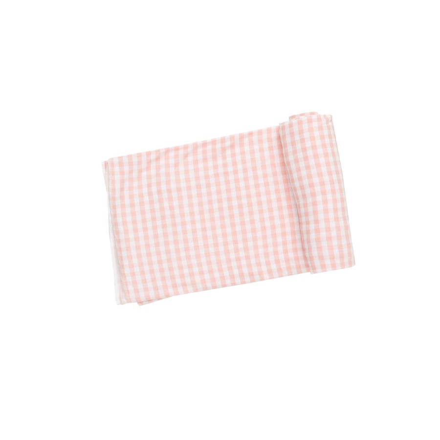 Accessories Angel Dear | Swaddle Blanket-Mini Gingham Pink