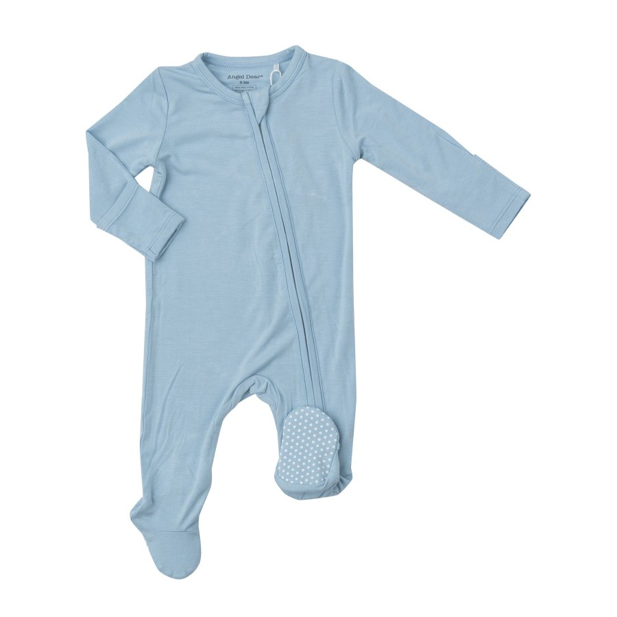 Clothing Angel Dear | 2 Way Zipper Footie-Dream Blue Solid