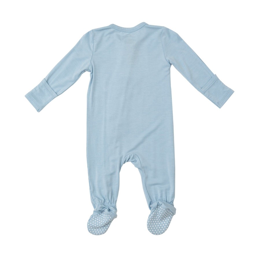 Clothing Angel Dear | 2 Way Zipper Footie-Dream Blue Solid