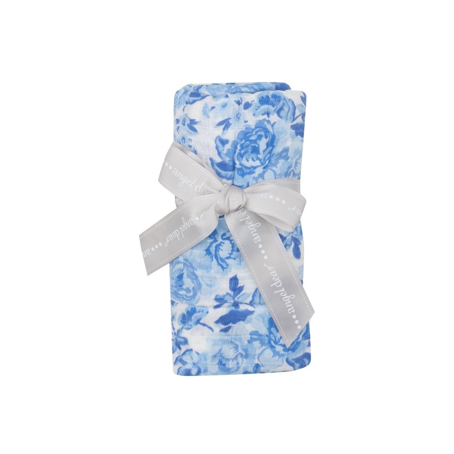 Accessories Angel Dear | Swaddle Blanket-Roses In Blue