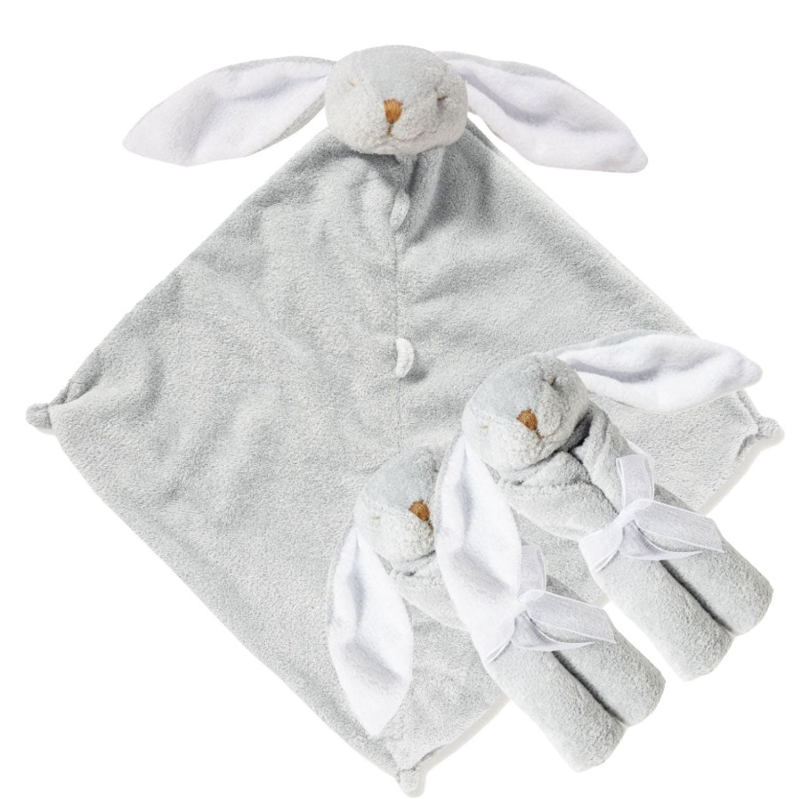 Blankies & Lovies Angel Dear | Pair And A Spare-Grey Bunny