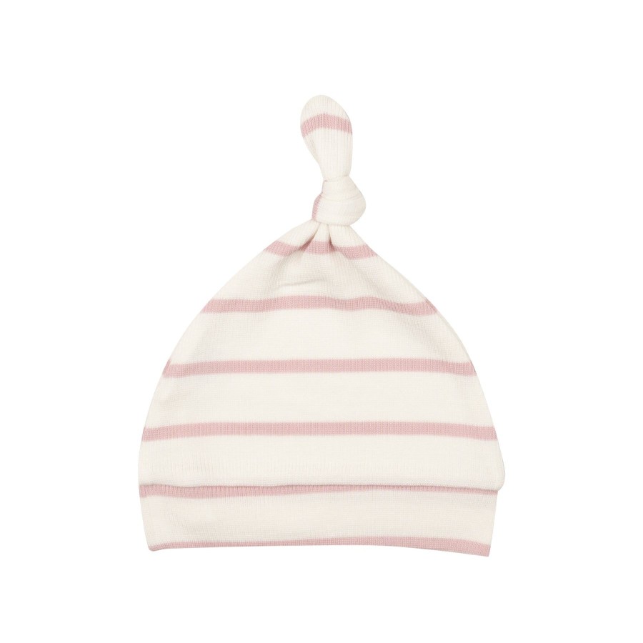 Accessories Angel Dear | Rib Knotted Hat-Silver Pink + Sugar Swizzle