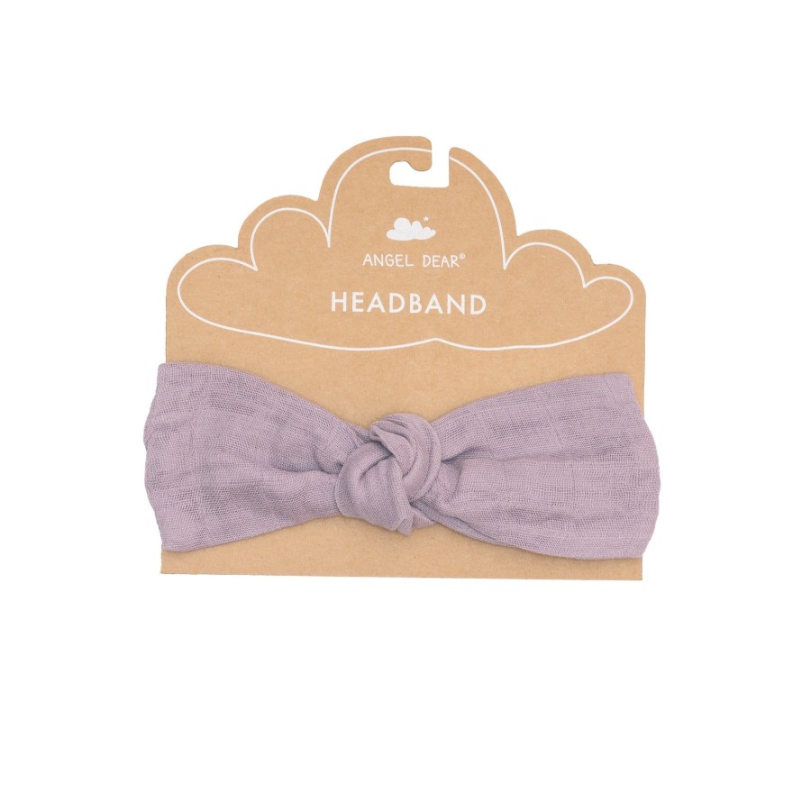 Accessories Angel Dear | Headband-Solid Muslin Dusty Lavender