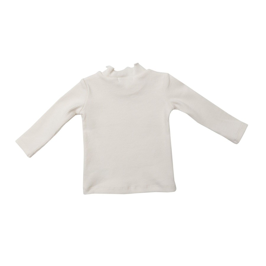 Clothing Angel Dear | Ribbed Modal Mock Turtle Neck-Basic Sugar Swizzle Rib