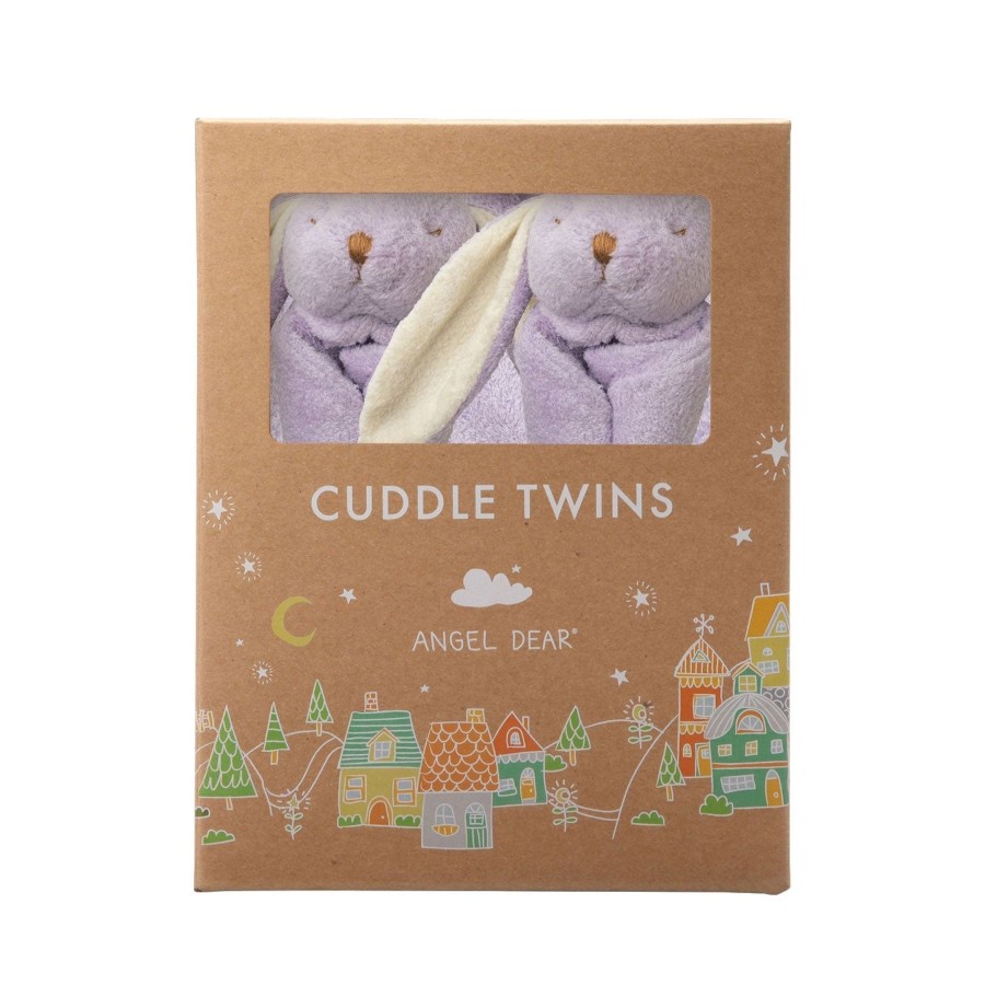 Blankies & Lovies Angel Dear | Cuddle Twins-Lavender Bunny