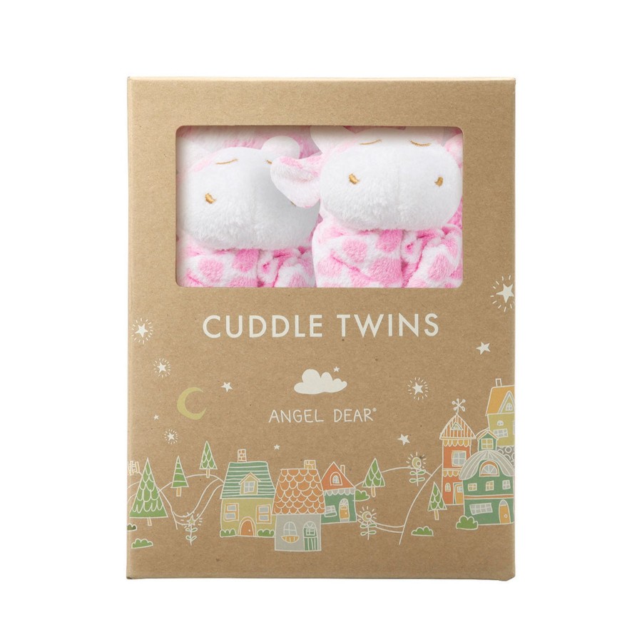 Blankies & Lovies Angel Dear | Cuddle Twins-Giraffe Pink