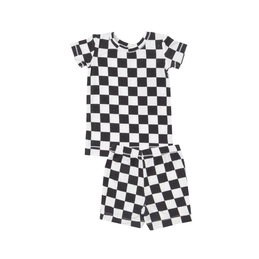 Clothing Angel Dear | Short Lounge Wear Set-Checkerboard