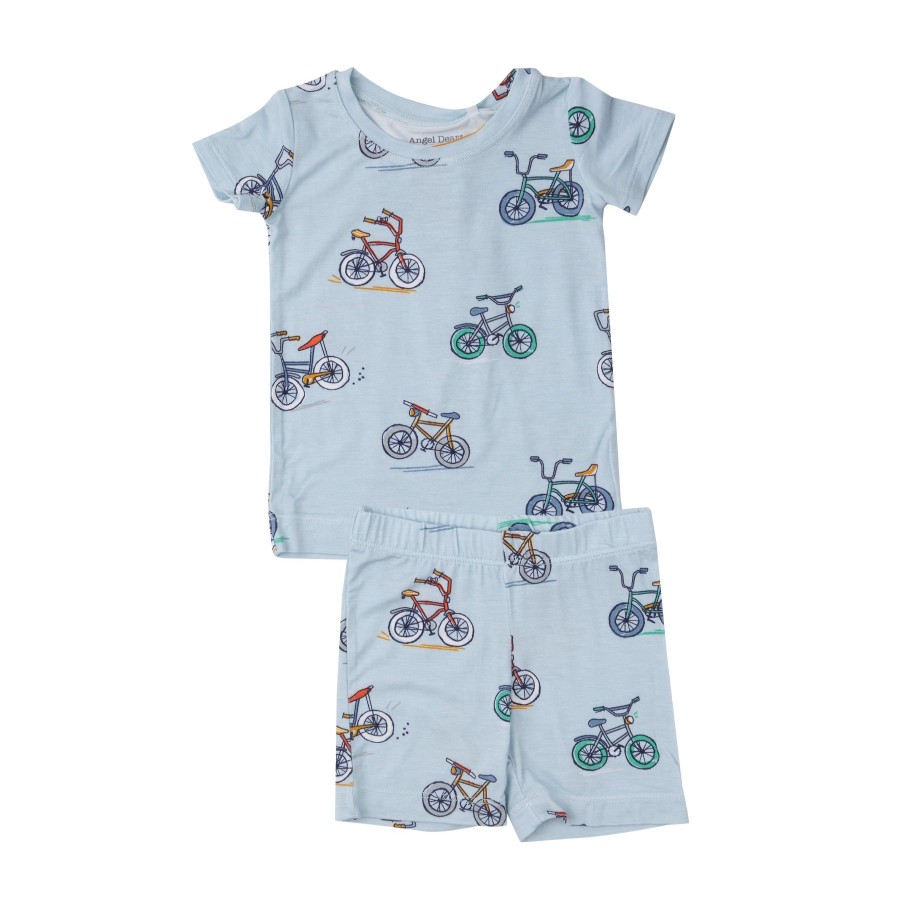 Clothing Angel Dear | Short Lounge Wear Set-Bikes Blue