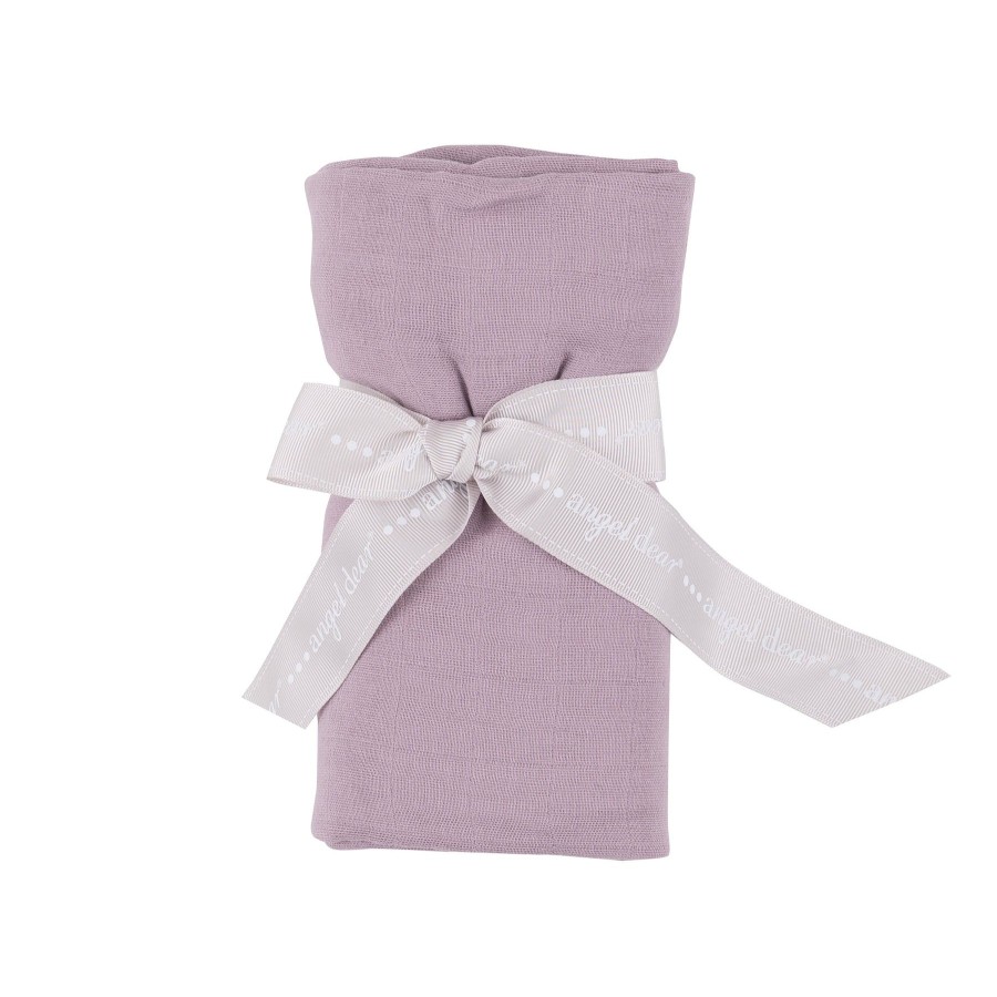 Accessories Angel Dear | Swaddle Blanket-Dusty Lavendar Solid Muslin