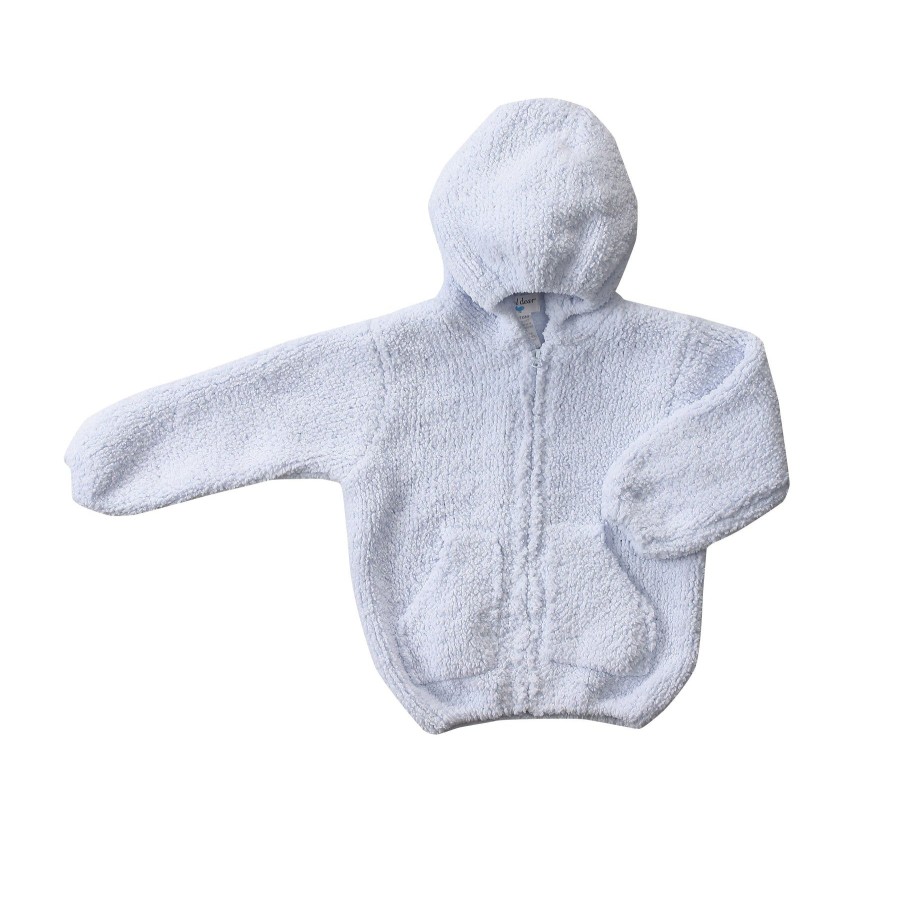 Outerwear Angel Dear | Chenille Hoodie-Light Blue