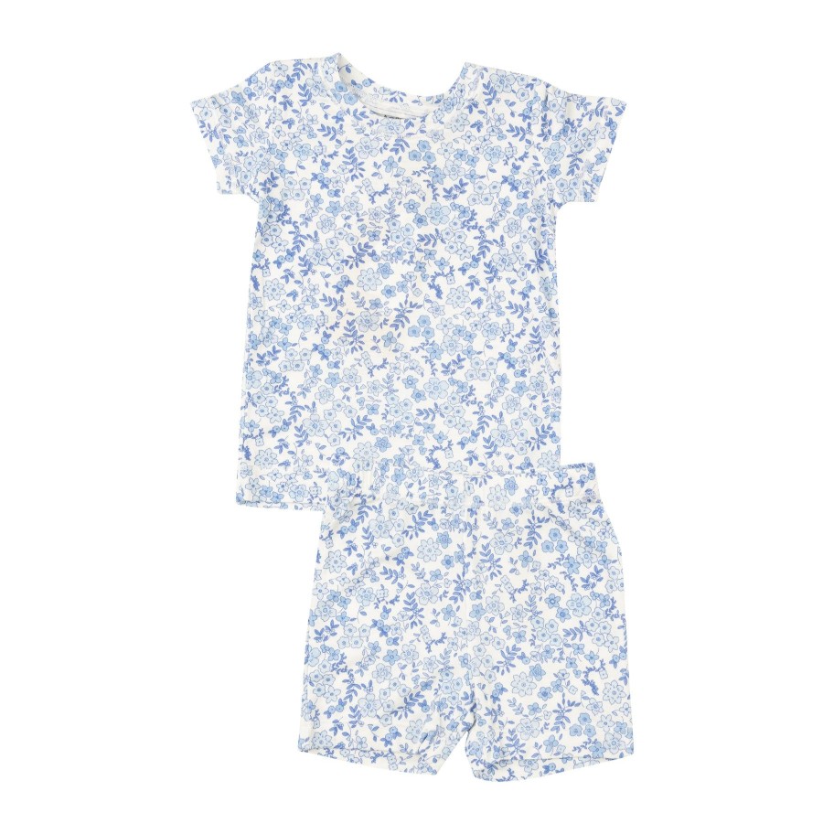 Clothing Angel Dear | Short Lounge Wear Set-Blue Calico Floral