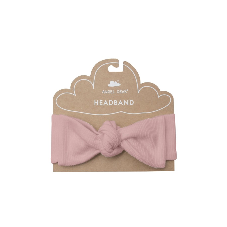 Accessories Angel Dear | Rib Headband-Silver Pink Solid