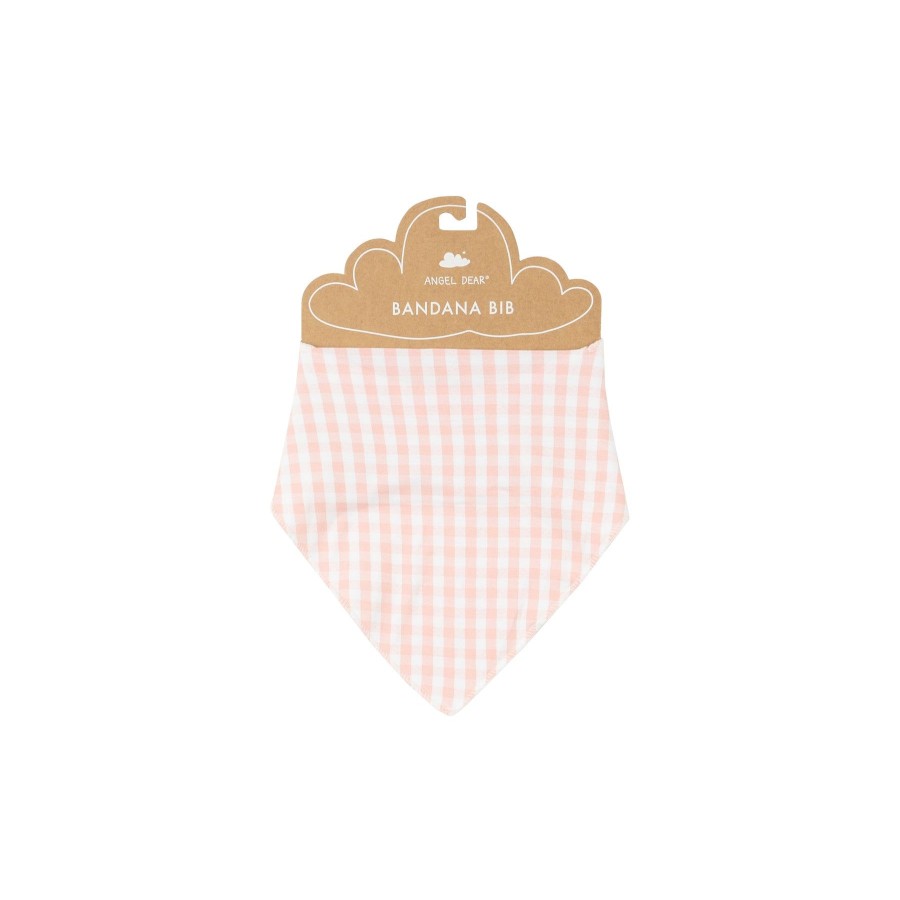 Accessories Angel Dear | Bandana Bib-Mini Gingham Pink