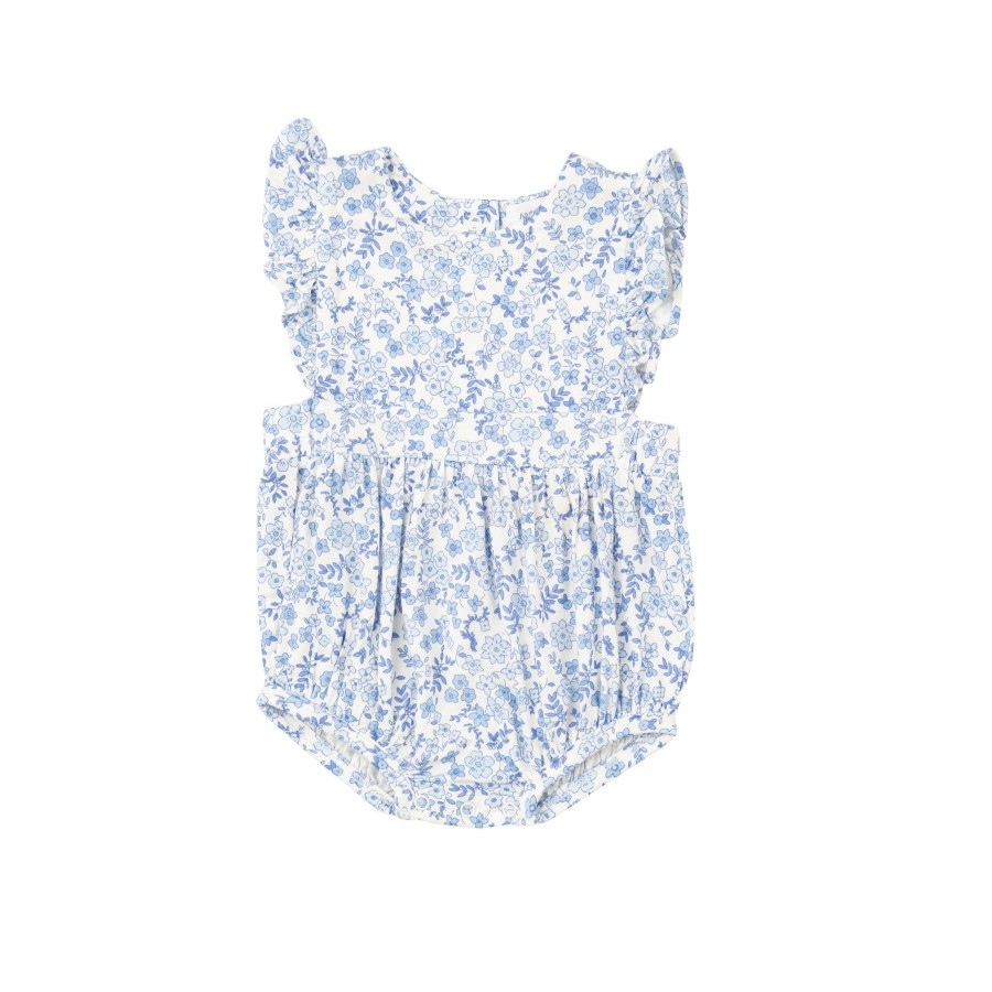 Clothing Angel Dear | Sunsuit-Blue Calico Floral