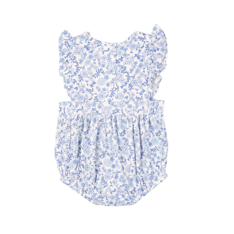 Clothing Angel Dear | Sunsuit-Blue Calico Floral