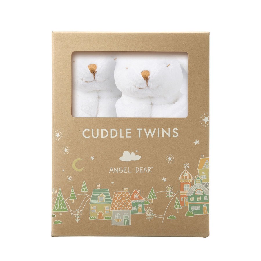 Blankies & Lovies Angel Dear | Cuddle Twins-Bunny White