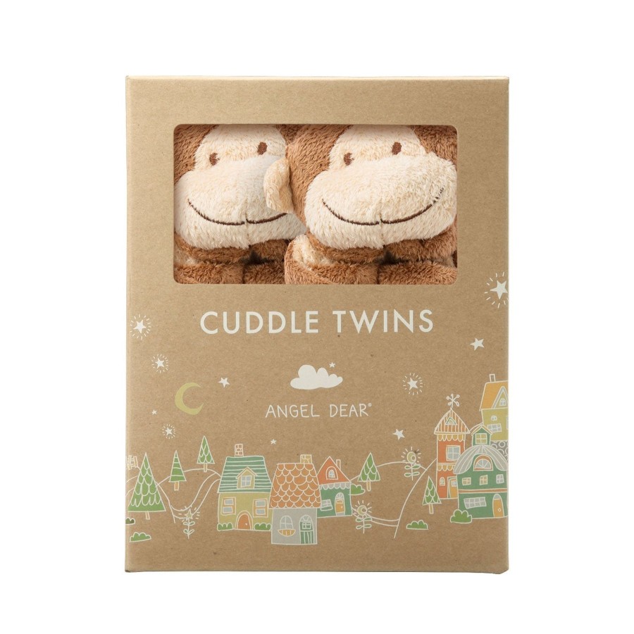 Blankies & Lovies Angel Dear | Cuddle Twins-Monkey Brown