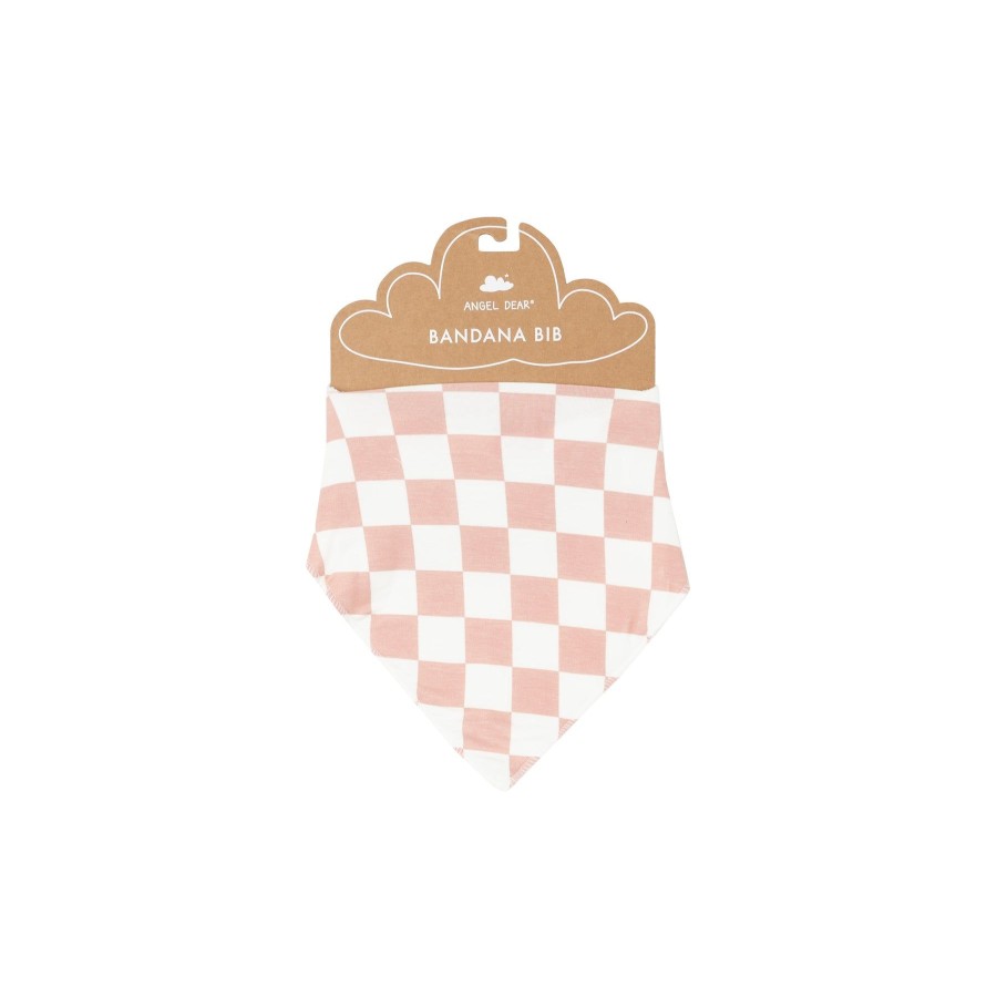 Accessories Angel Dear | Bandana Bib-Checkerboard Pink