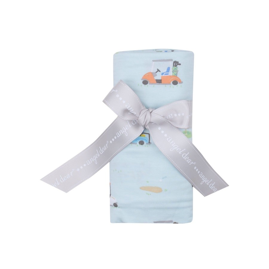 Accessories Angel Dear | Swaddle Blanket-Golf Carts Blue