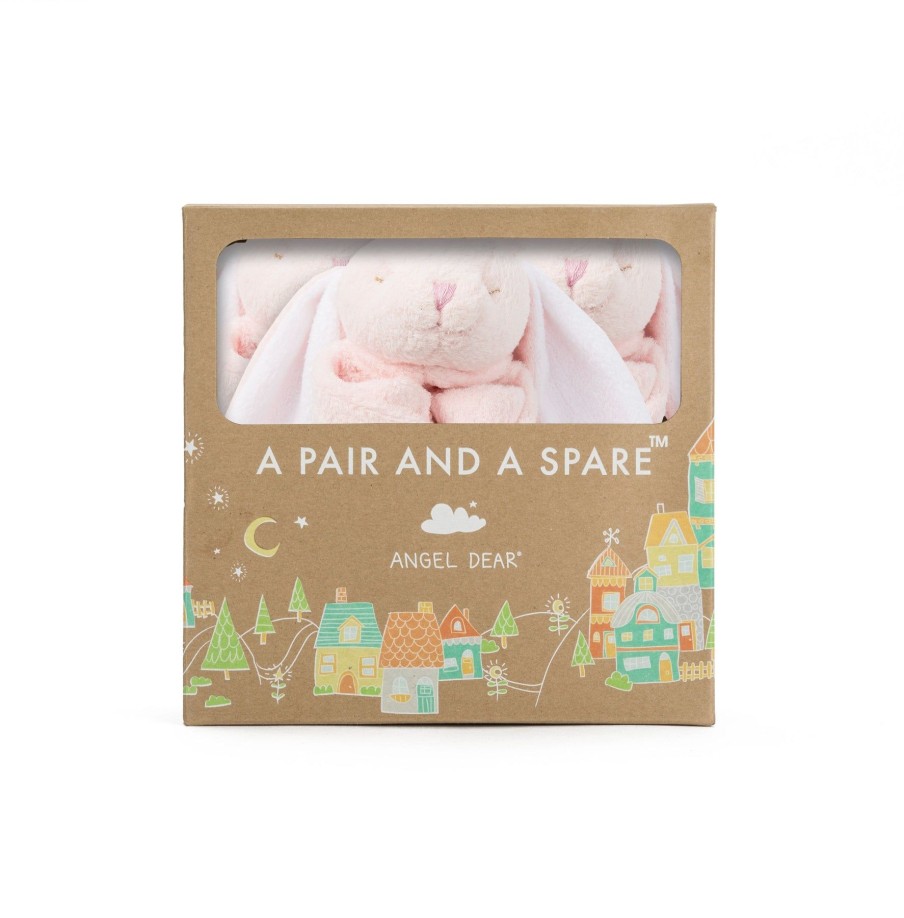 Blankies & Lovies Angel Dear | Pair And A Spare-Pink Bunny