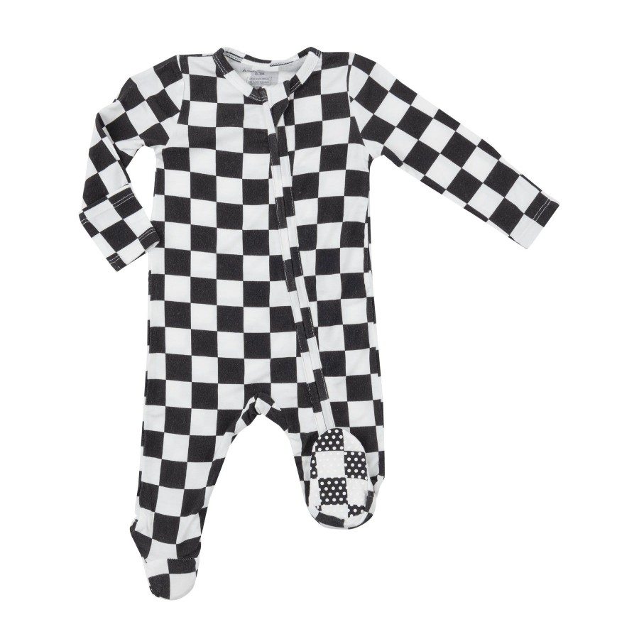 Clothing Angel Dear | 2 Way Zipper Footie-Checkerboard