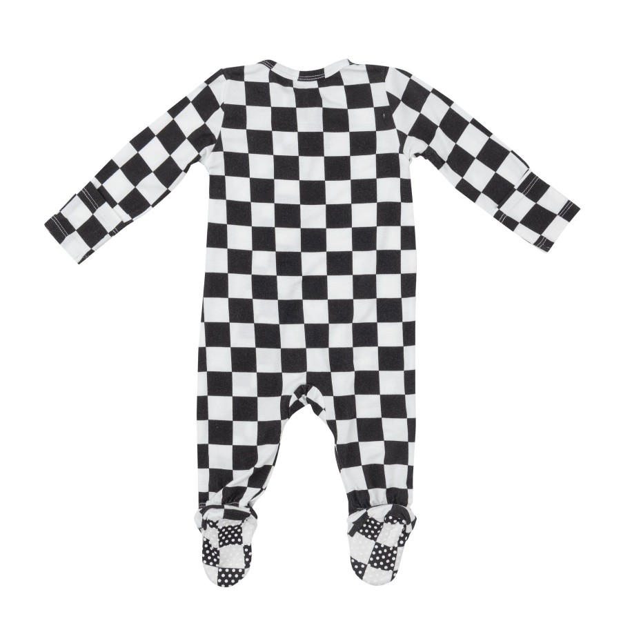 Clothing Angel Dear | 2 Way Zipper Footie-Checkerboard