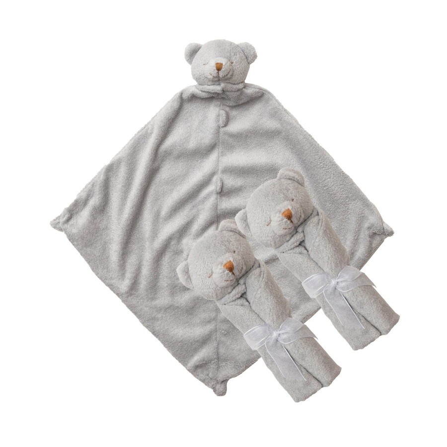 Blankies & Lovies Angel Dear | Pair And A Spare-Grey Bear