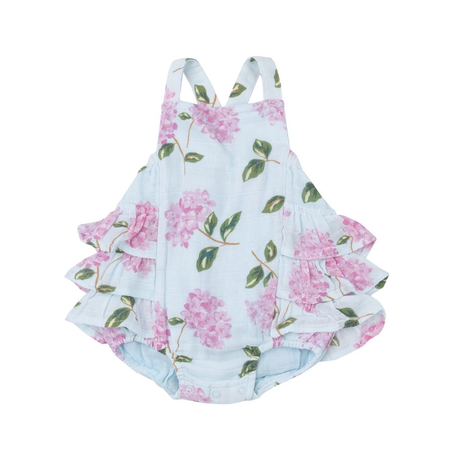 Clothing Angel Dear | Ruffle Sunsuit-Hydrangeas