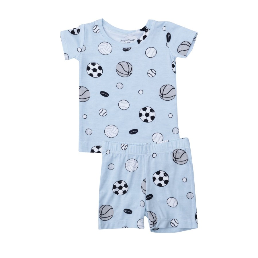 Clothing Angel Dear | Short Lounge Wear Set-Sports Ball Blue