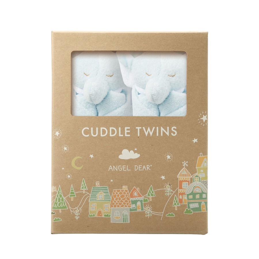 Blankies & Lovies Angel Dear | Cuddle Twins-Elephant Blue