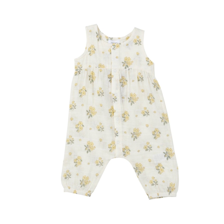 Clothing Angel Dear | Front Opening Romper-Buttercup Bouquets