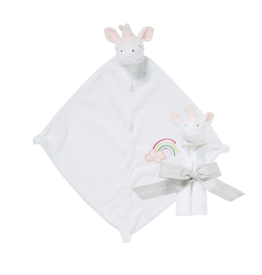 Blankies & Lovies Angel Dear | Cuddle Twins-Unicorn White