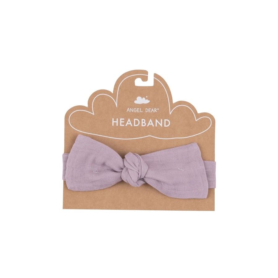 Accessories Angel Dear | Headband-Dusty Lavendar Solid Muslin