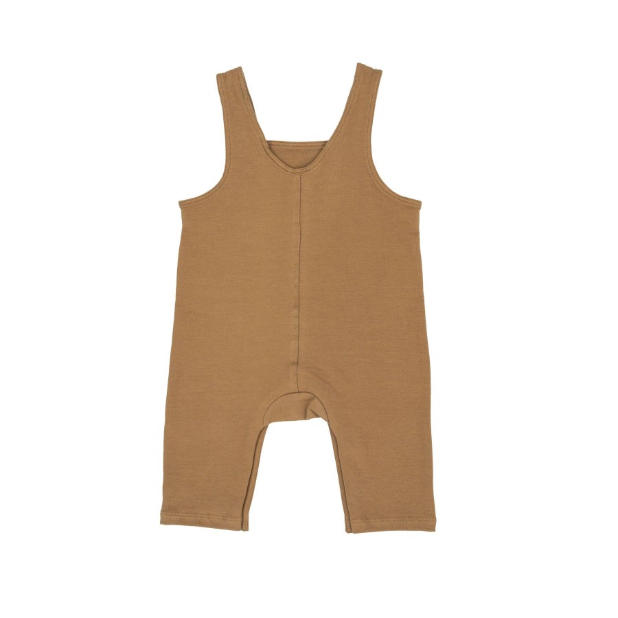 Clothing Angel Dear | French Terry Overalls-Pale Gold