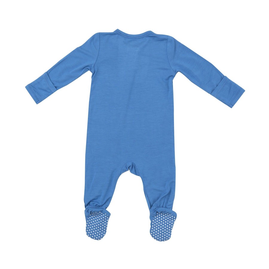 Clothing Angel Dear | 2 Way Zipper Footie-Regatta Solid