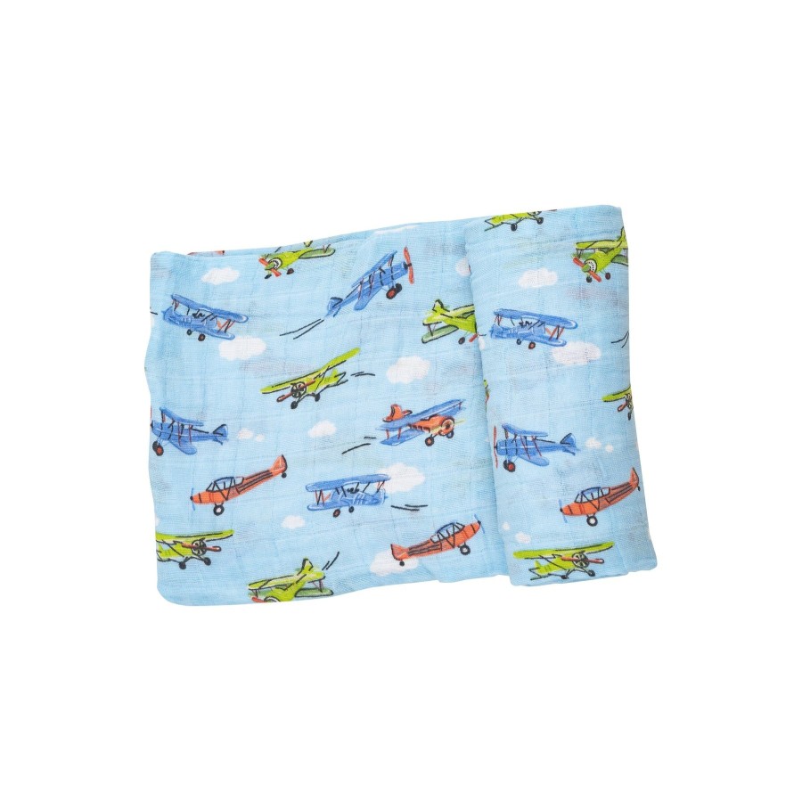 Accessories Angel Dear | Swaddle Blanket-Vintage Planes