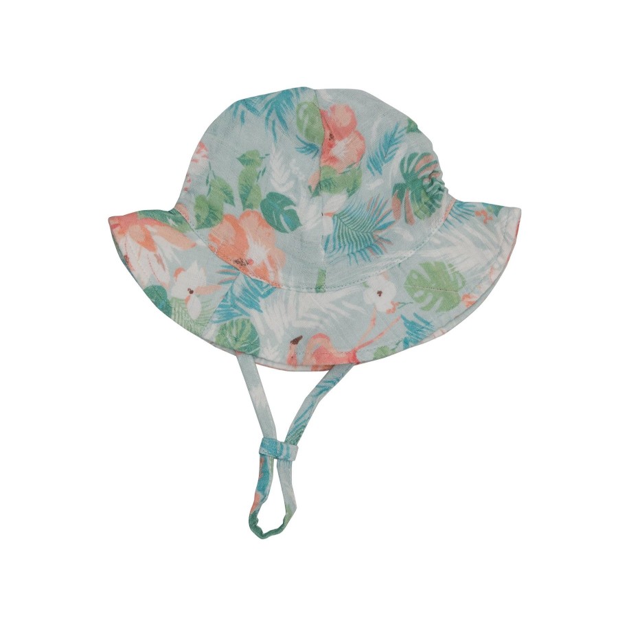 Accessories Angel Dear | Sunhat-Floral Flamingos