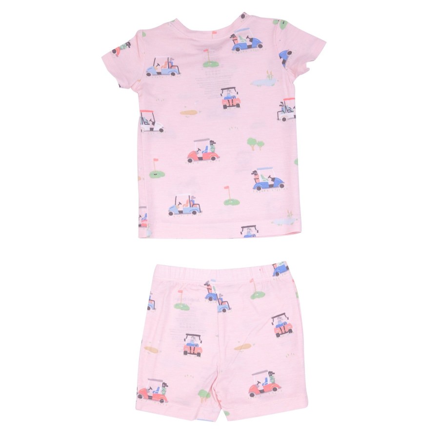 Clothing Angel Dear | Short Lounge Wear Set-Golf Carts Pink