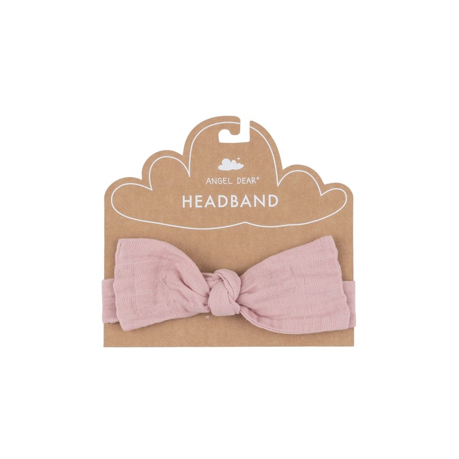 Accessories Angel Dear | Headband-Dusty Pink Solid Muslin