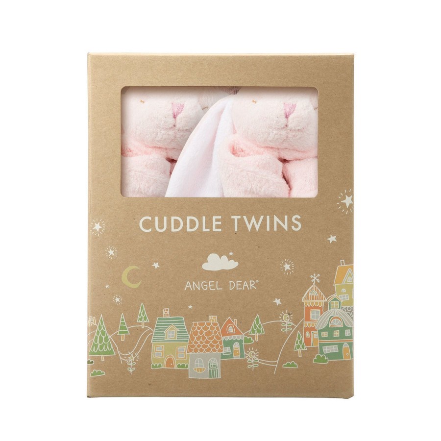 Blankies & Lovies Angel Dear | Cuddle Twins-Bunny Pink