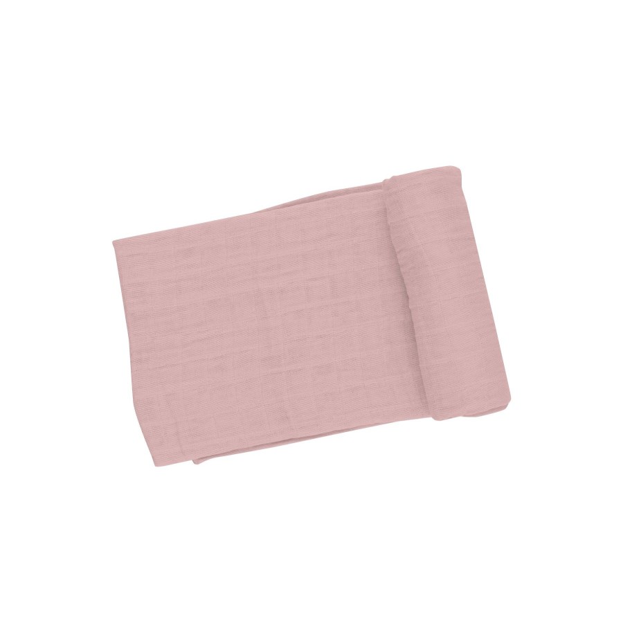 Accessories Angel Dear | Swaddle Blanket-Dusty Pink Solid Muslin